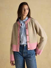 Aveia/Pink - Cardigan de malha Joules Nora - Imagem 5 de 9