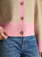 Aveia/Pink - Cardigan de malha Joules Nora - Imagem 7 de 9