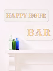 Oliver Bonas Clear Happy Hour Mirror Wall Art - Image 1 of 2