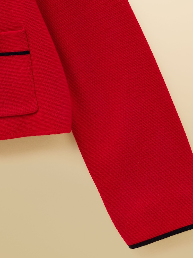 Joules Red Collared Knitted Button Up Cardigan - Image 14 of 14 Joules Red Collared Knitted Button Up Cardigan - Image 14 of 14