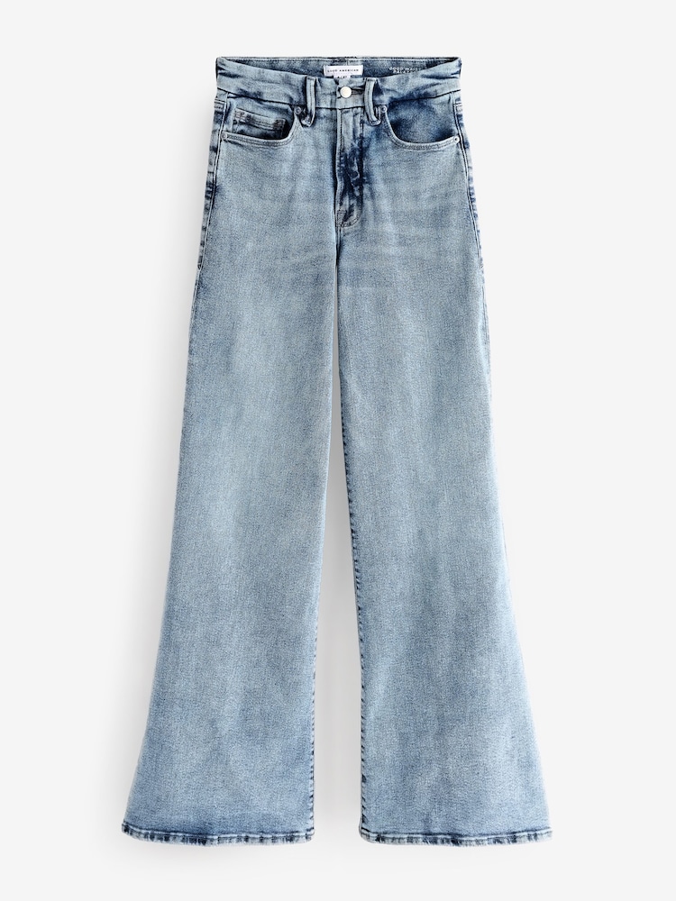 Good American Blue Waist Palazzo Jeans - Image 3 of 3