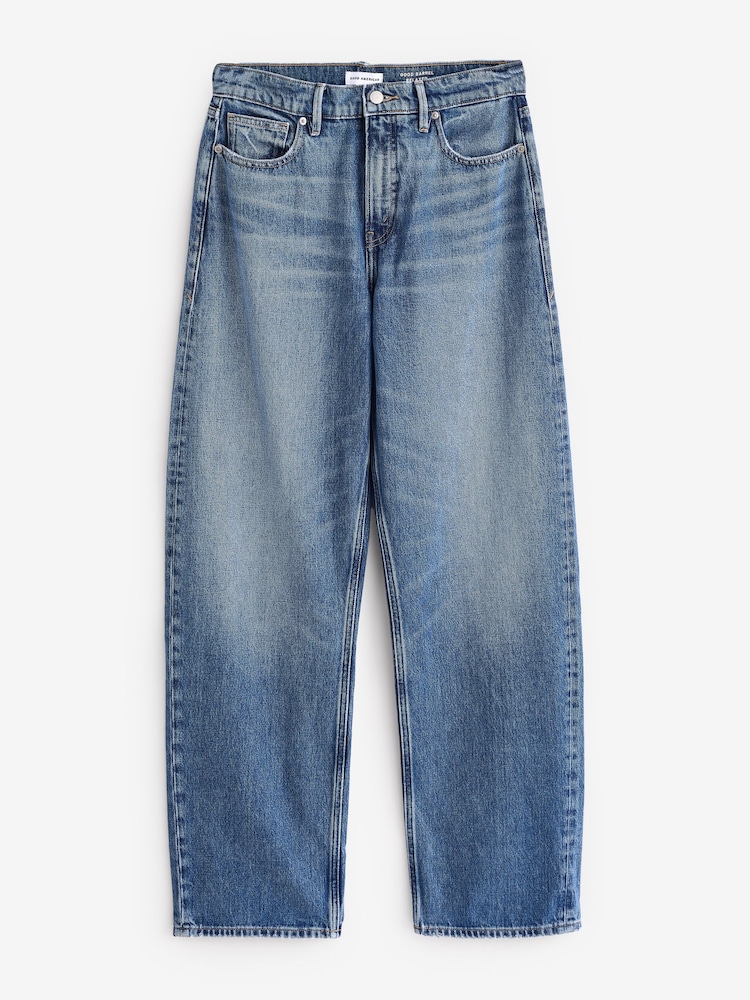 Good American Blue Barrel 100% Cotton Jeans - Image 4 of 4