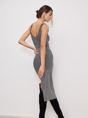 Good American Black Crystal High Neck Dress - Image 2 of 3