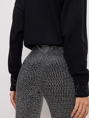 Good American Black Crystal Pull On Flare Leggings - Image 2 of 3