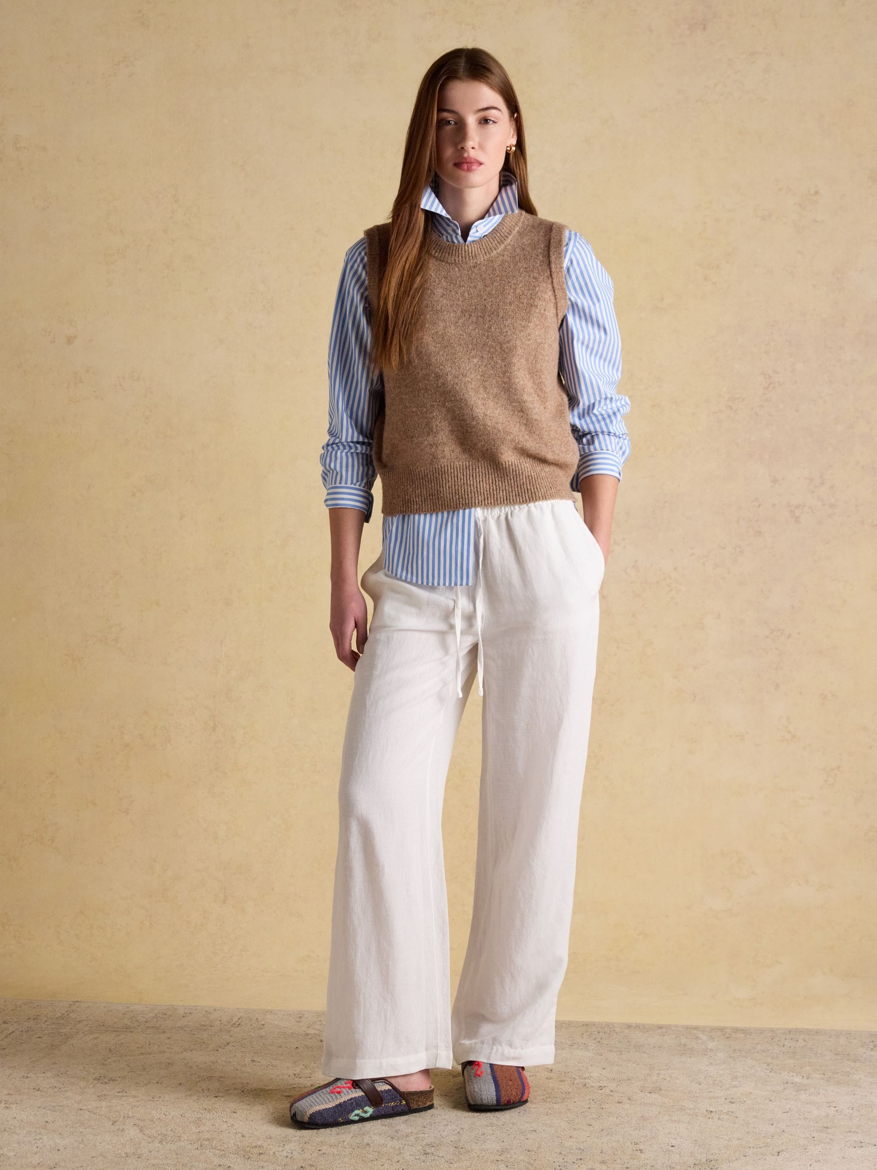Buy Joules Holly Tan Knitted Vest from Next USA