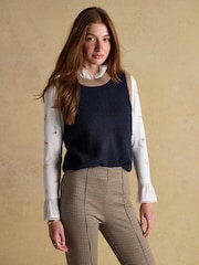 Joules Holly Navy/Camel Knitted Vest - Image 10 of 11