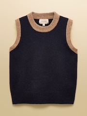 Joules Holly Navy/Camel Knitted Vest - Image 11 of 11