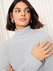 Friends Like These Grey Cowl Neck Jumper - Image 2 of 5