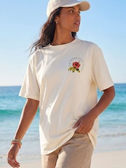 Roman Yellow Floral Back Graphic T-Shirt - Image 1 of 5