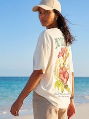 Roman Yellow Floral Back Graphic T-Shirt - Image 3 of 5