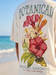 Roman Yellow Floral Back Graphic T-Shirt - Image 4 of 5