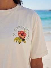 Roman Yellow Floral Back Graphic T-Shirt - Image 5 of 5