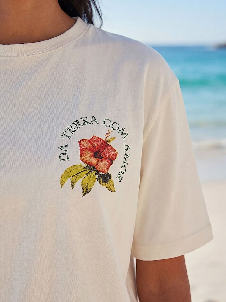 Roman Yellow Floral Back Graphic T-Shirt - Image 5 of 5