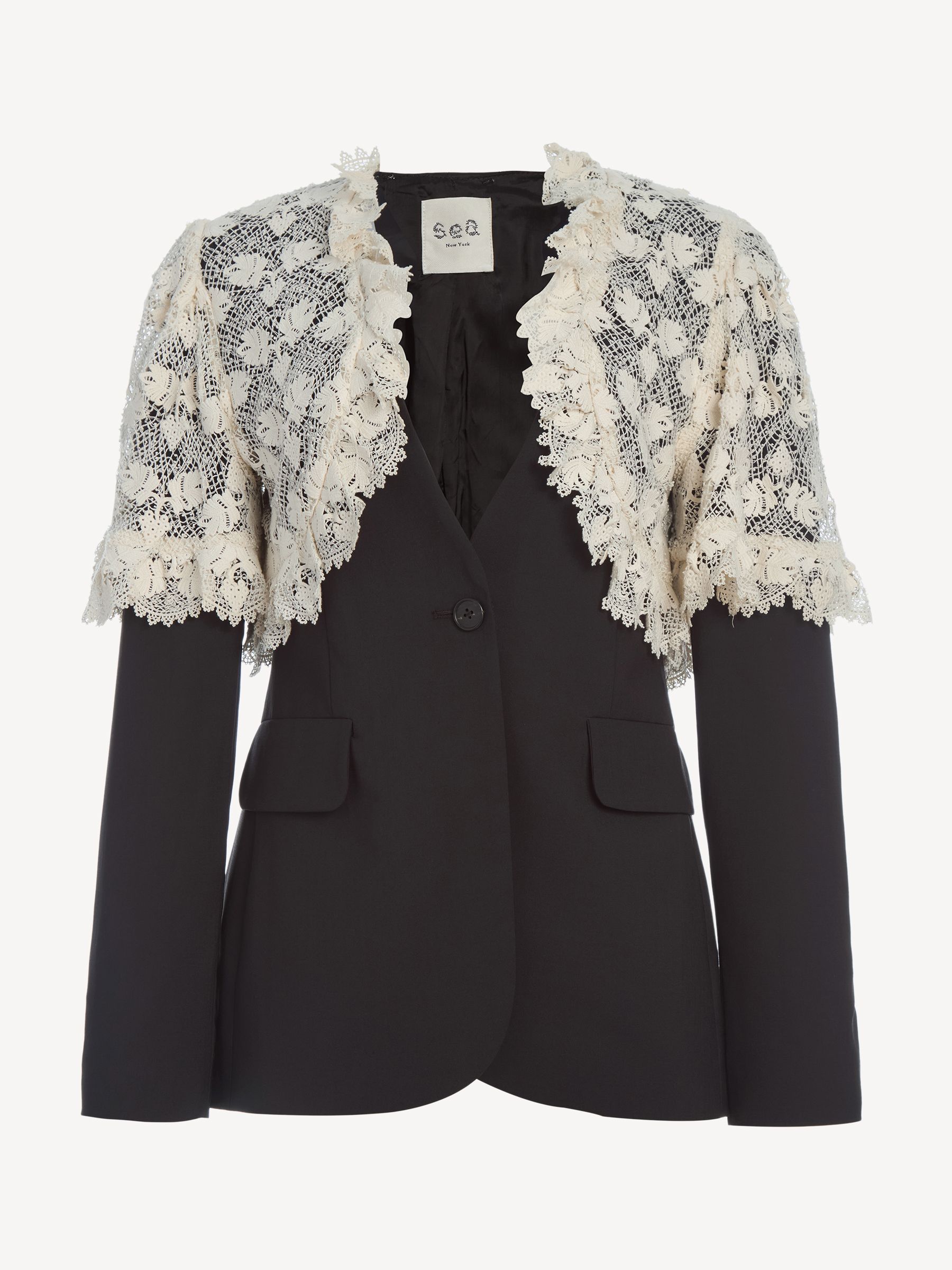 Sea New York Red Kristeen Lace Blazer | Seasons