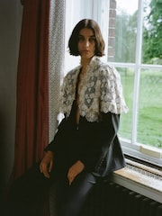 Sea New York Red Kristeen Lace Blazer - Image 8 of 10