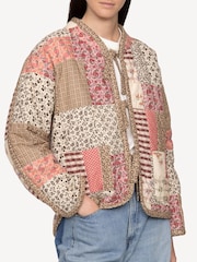 Sea New York Blue Presley Quilted Patchwork Jacket - Image 3 of 9