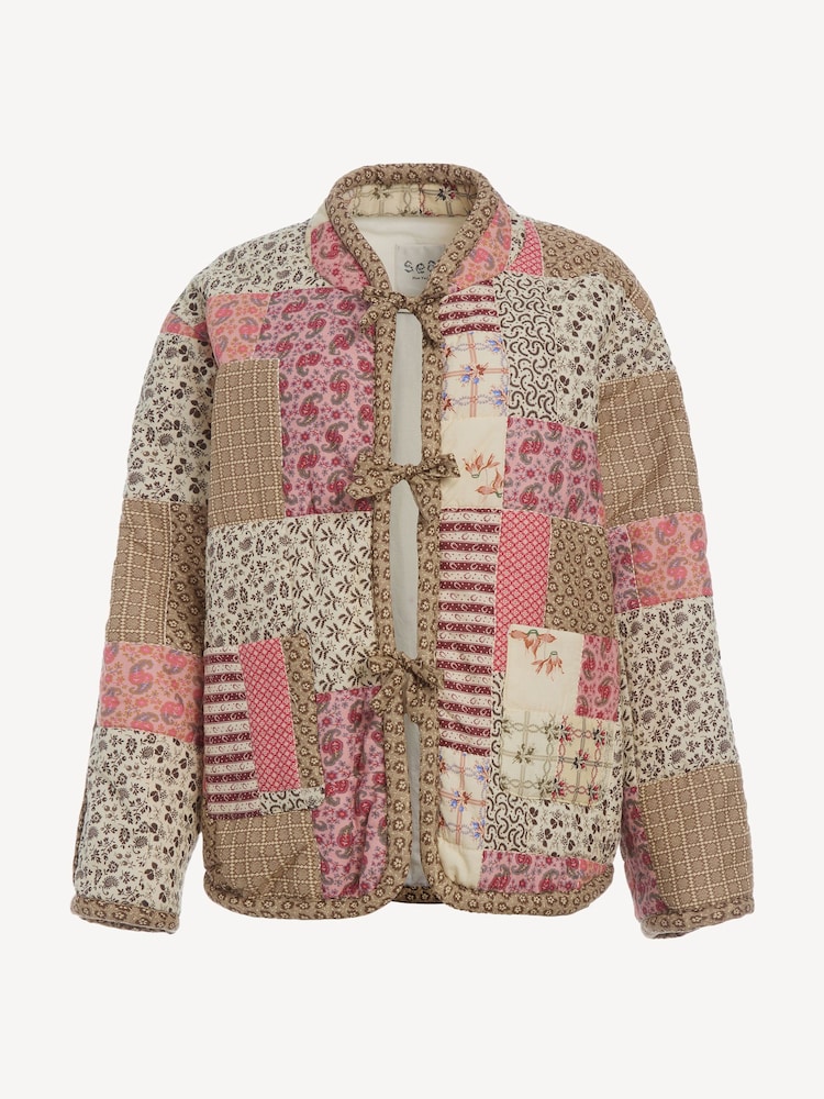 Sea New York Blue Presley Quilted Patchwork Jacket - Image 9 of 9