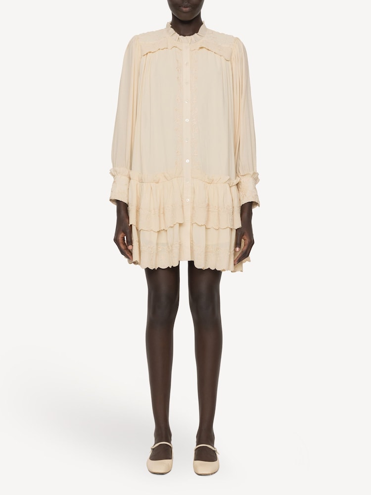 Sea New York Cream Lacey Embroidery Tunic Dress - Image 1 of 6