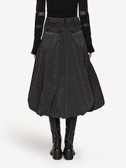 Sea New York Black Elle Denim Bubble Skirt - Image 3 of 7