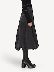 Sea New York Black Elle Denim Bubble Skirt - Image 5 of 7