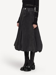 Sea New York Black Elle Denim Bubble Skirt - Image 6 of 7