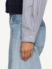 Sea New York Blue Caleb Cable Knit Combo Sweater - Image 7 of 9