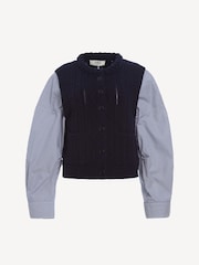 Sea New York Blue Caleb Cable Knit Combo Sweater - Image 9 of 9