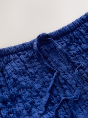 Bleu cobalt - Short texturé à cordon - Image 6 of 6