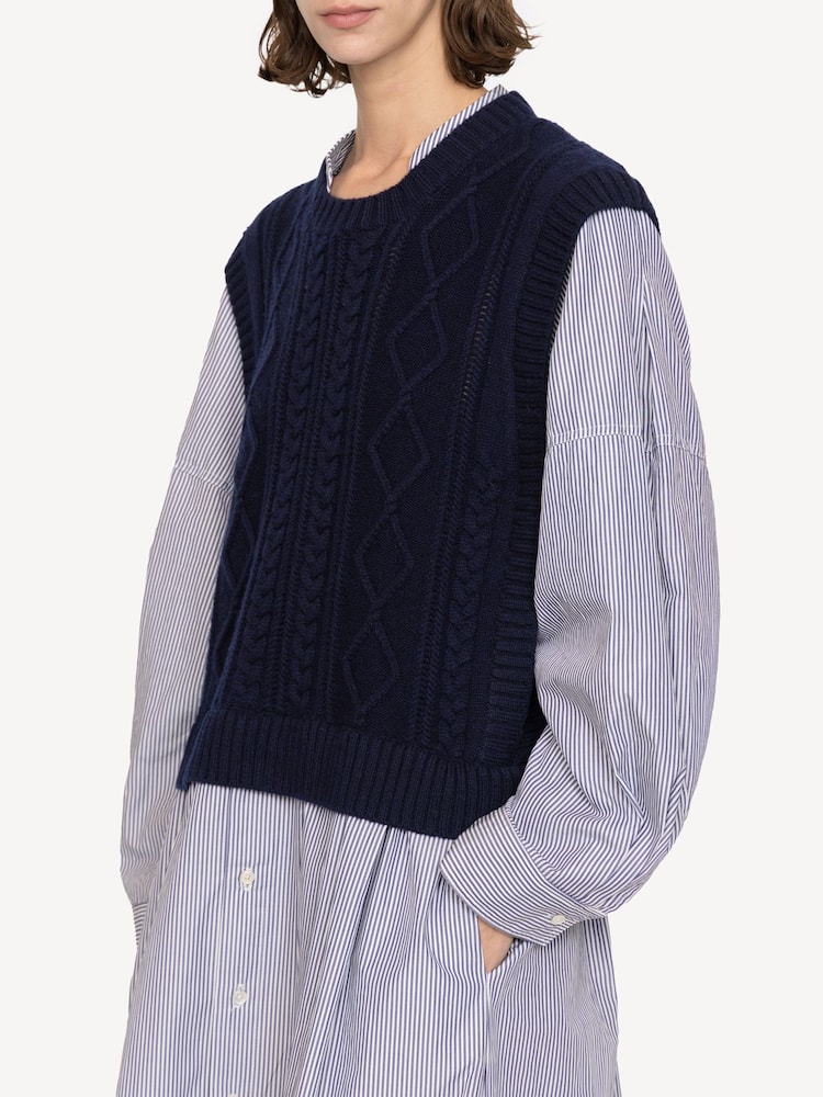 Sea New York Blue Caleb Cable Knit Dress Seasons