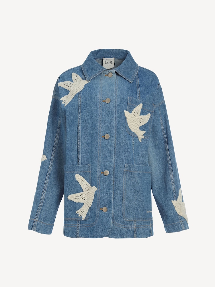 Sea New York Blue Payton Denim Jacket - Image 10 of 10