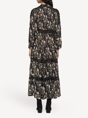 Sea New York Black Elizabeth Print Tiered Midi Dress - Image 2 of 8