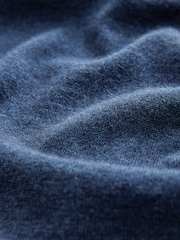 Navy Blue Regular Fit SUPIMA® Cotton/Cashmere Blend Signature Short Sleeve Knit Polo Shirt - Image 7 of 7