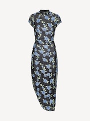 Rotate Black Mesh Asymmetric Dress - Image 4 of 5