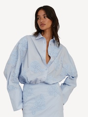 Rotate Blue Oversized Flower Shirt - Image 1 of 7