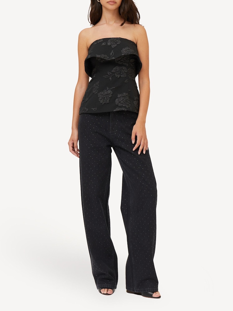 Rotate Grey High Rise Jeans - Image 1 of 3