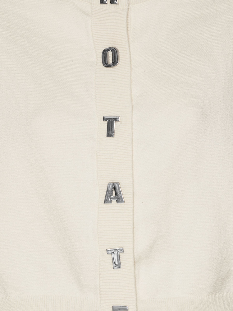 Rotate White Firm Knit Cardigan - Image 6 of 6