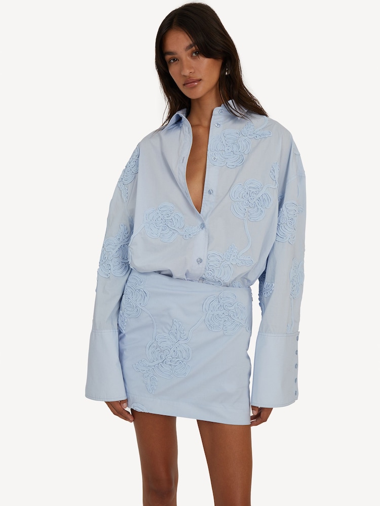 Rotate Blue Mini Skirt - Image 8 of 8