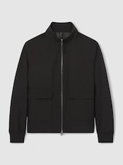 Reiss Black Rufus Zip-Through Funnel-Neck Jacket - Image 2 of 7