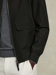 Reiss Black Rufus Zip-Through Funnel-Neck Jacket - Image 4 of 7