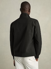 Reiss Black Rufus Zip-Through Funnel-Neck Jacket - Image 5 of 7