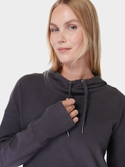 Sweaty Betty Grey Escape Luxe Fleece Hoodie - Image 4 of 7