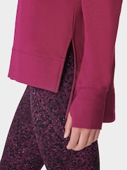 Sweaty Betty Red After Class Longline Sweatshirt - Image 5 of 7