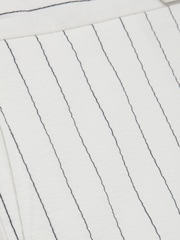 Reiss White/Navy Regatta Cotton-Blend Pinstripe Shorts - Image 6 of 6