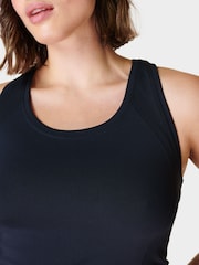 Черный - Sweaty Betty Athlete Crop Seamless Workout Vest - Image 2 of 8