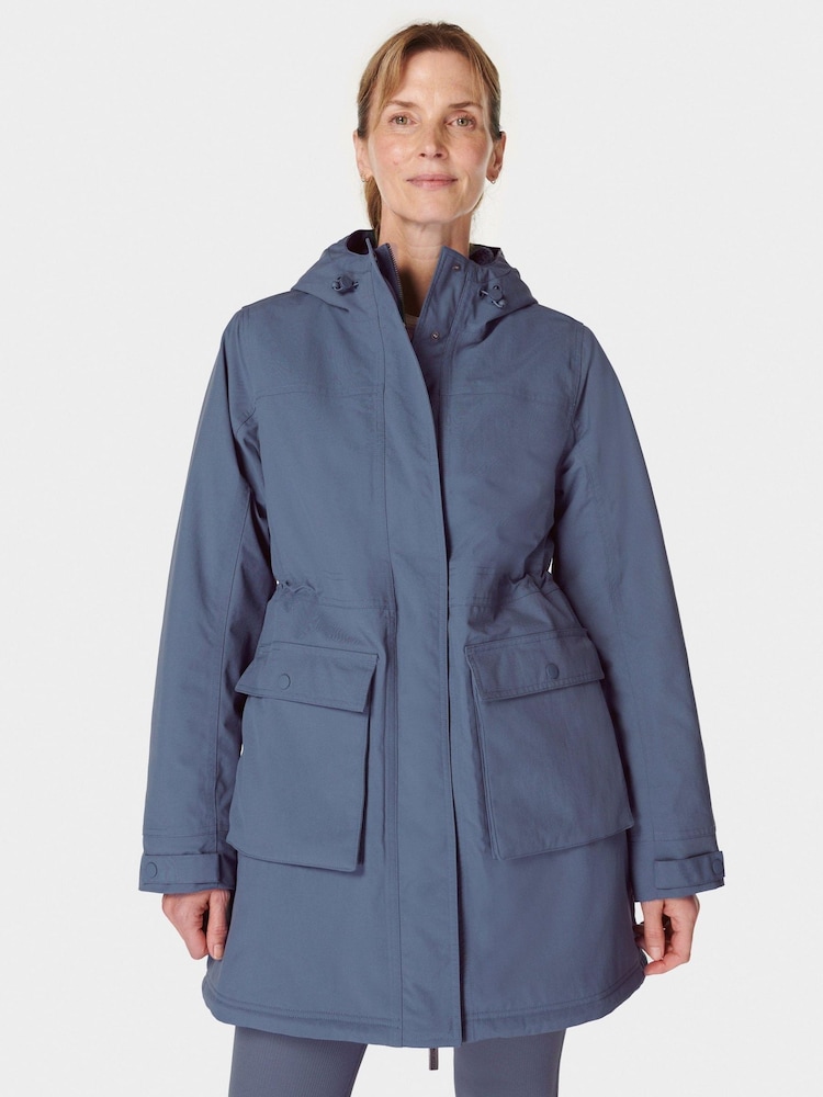 Sweaty Betty Blue Winter Stride Waterproof Parka - Image 1 of 8