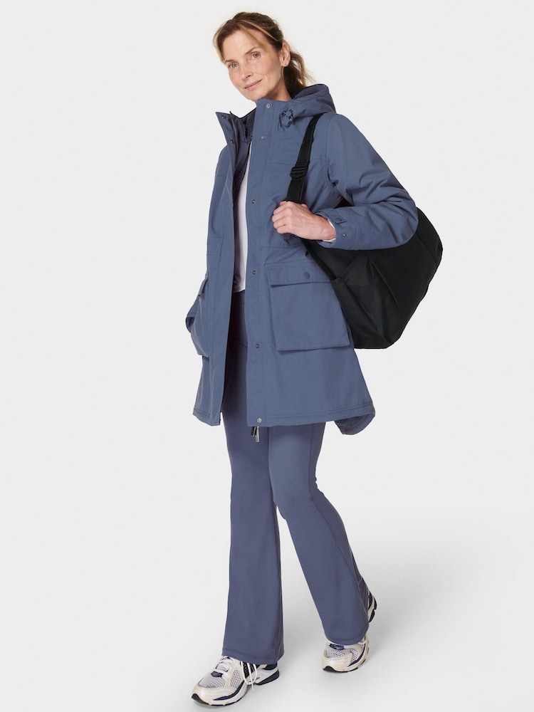 Sweaty Betty Blue Winter Stride Waterproof Parka - Image 2 of 8