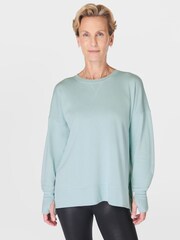 Sweaty Betty Blue After Class Longline Sweatshirt - Image 1 of 7
