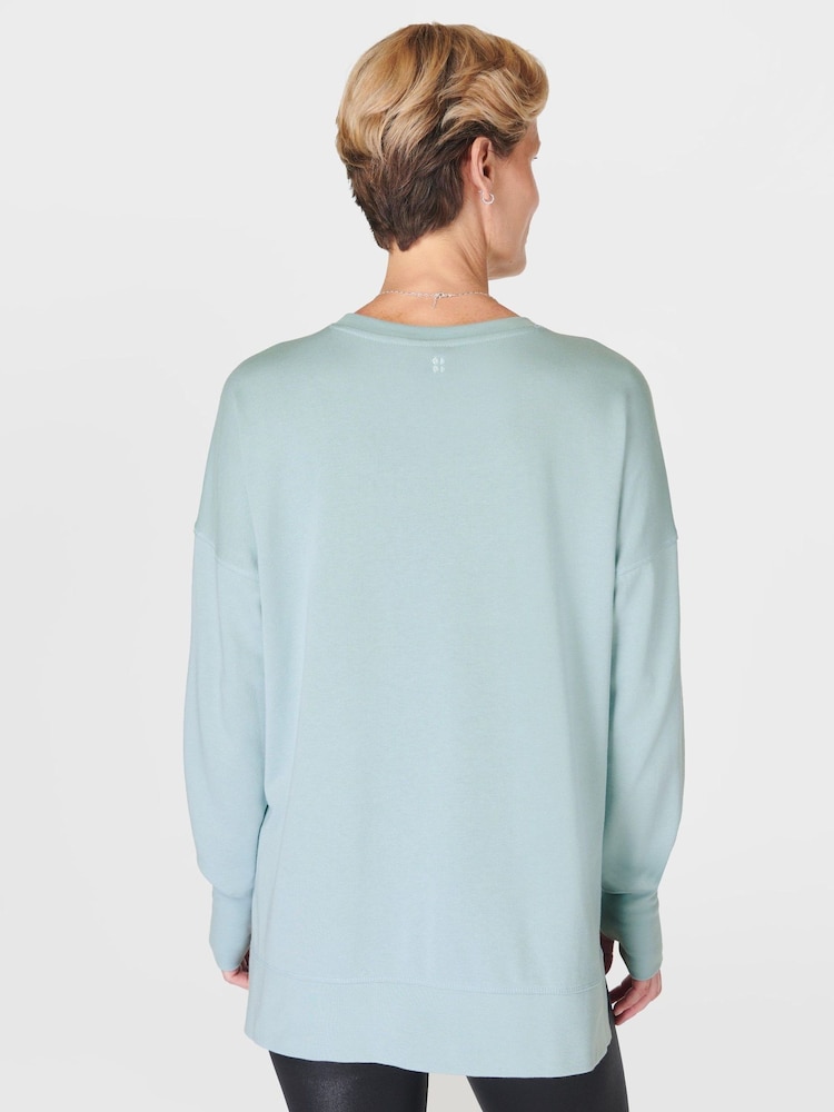 Sweaty Betty Blue After Class Longline Sweatshirt - Image 2 of 7