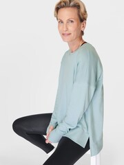 Sweaty Betty Blue After Class Longline Sweatshirt - Image 4 of 7