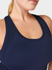 Синий - Sweaty Betty Athlete Crop Seamless Workout Vest - Image 6 of 8